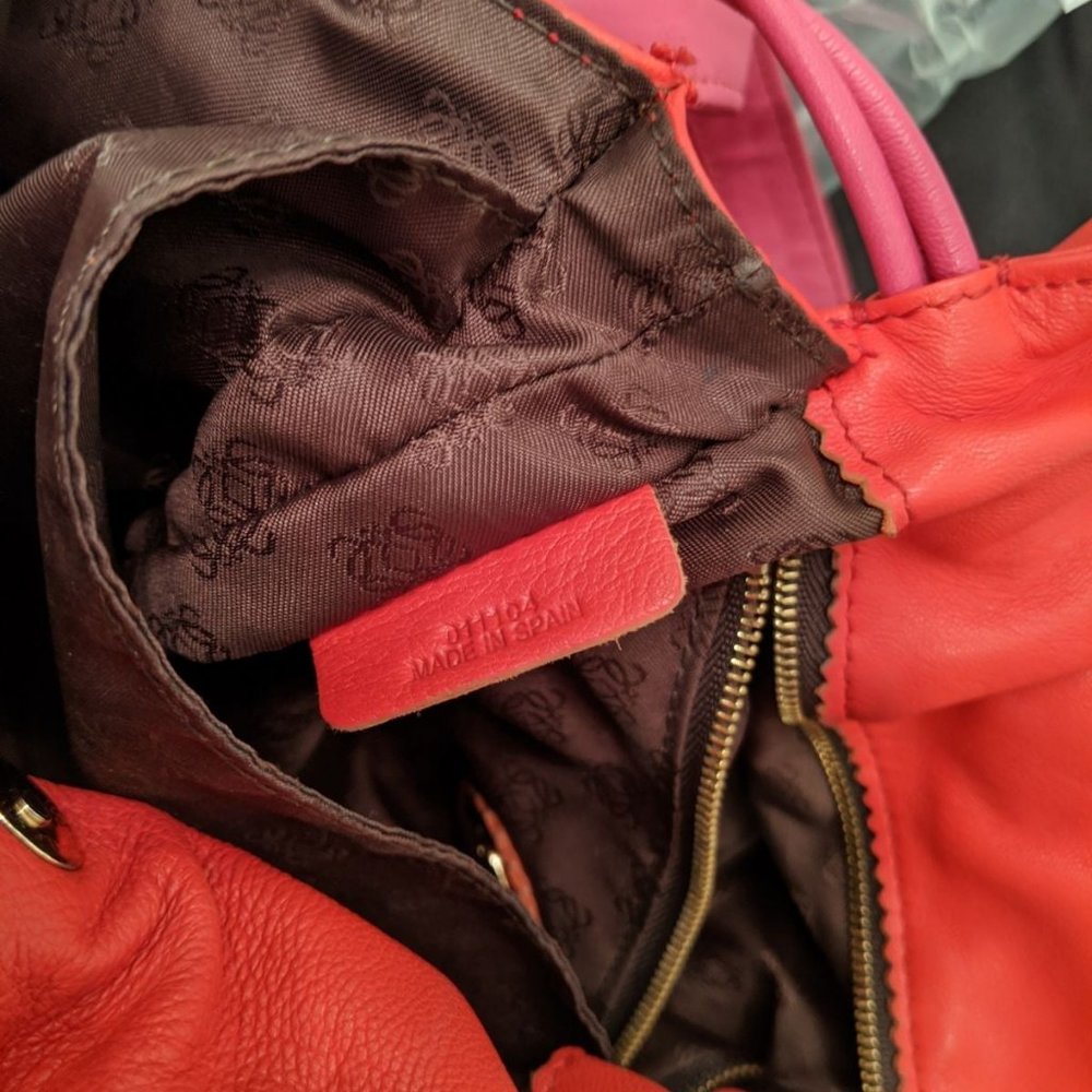 Loewe flamenco pink orange drawstring bag - Picture 3 of 6